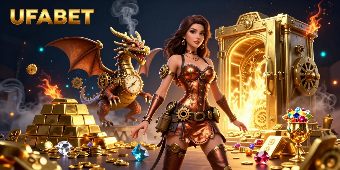 Win big at UFABET with this captivating, ultra-detailed 3D casino illustration showcasing riches and excitement.