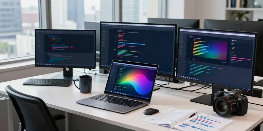 Developer optimizing instant indexing tools in a modern tech workspace.