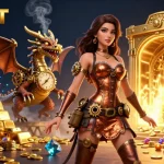 Win big at UFABET with this captivating, ultra-detailed 3D casino illustration showcasing riches and excitement.