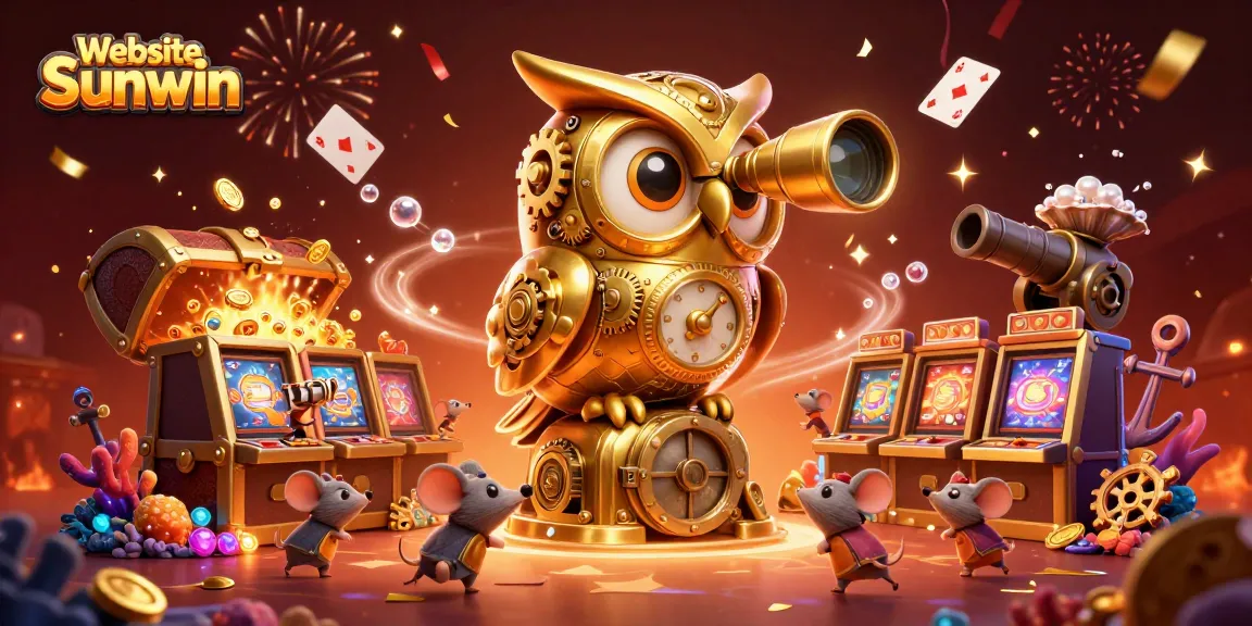 Experience thrilling gameplay at Website Sunwin with vibrant 3D casino illustration showcasing rich elements.