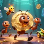 Experience the thrill at cổng game sunwin with ants leading a casino heist, showcasing crypto winnings
