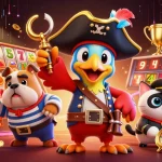 Experience thrilling sun win excitement with pirates and slot jackpots in this dynamic 3D illustration.