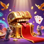 Experience winning riches at gamehitclub with a vibrant 3D casino scene filled with treasures and gaming action.